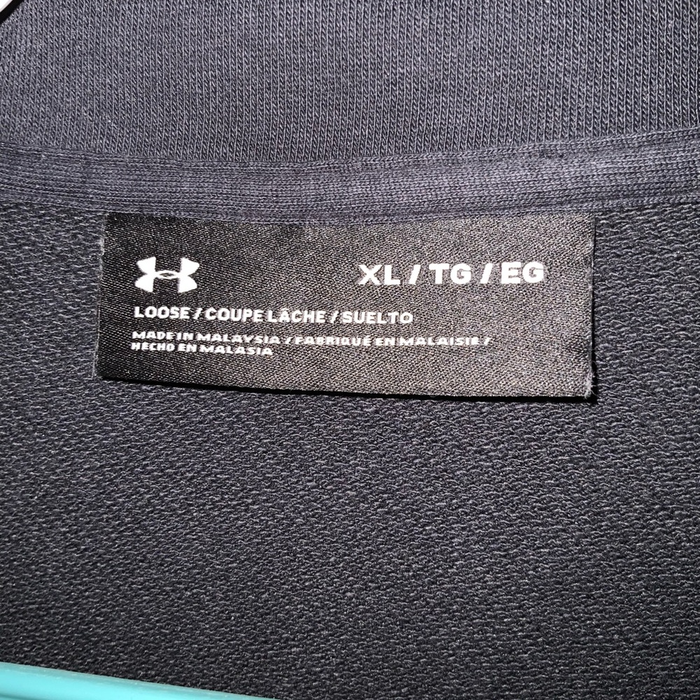Under Armour Women's Black Quarter-Zip Sweatshirt Front Pocket XL - Picture 8 of 8